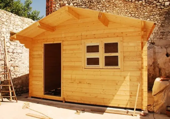 Almost Complete Wooden Shed With Window