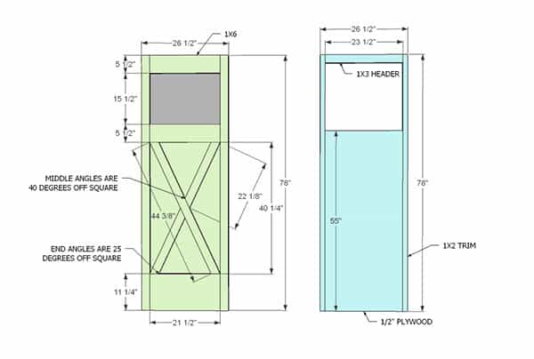shed door plans ana white