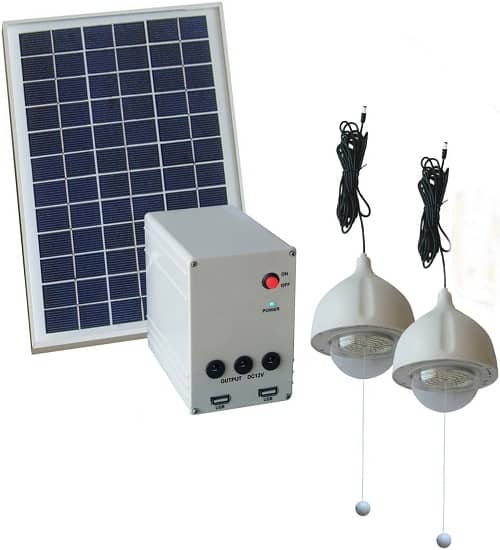shed lights with solar panel and battery backup