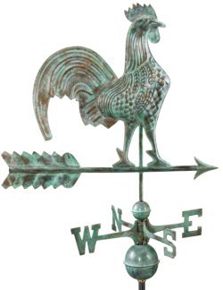 Weathervane.com - Rooster with Traditional Directionals