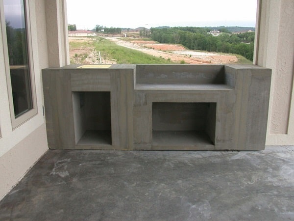Concrete outdoor kitchen