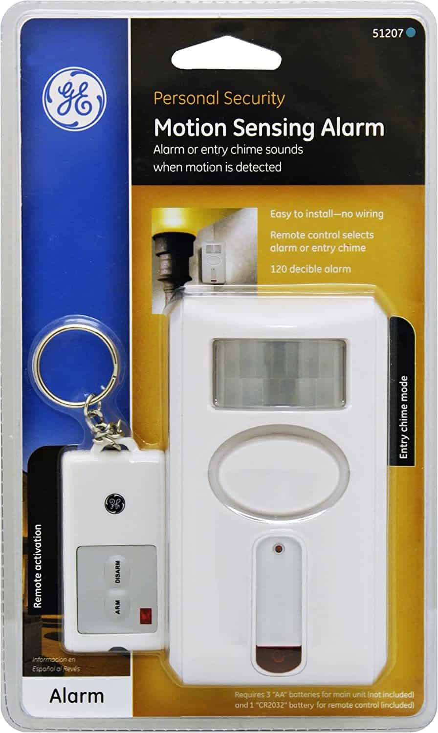 GE Personal Security Motion Sensor Alarm w/Remote Control